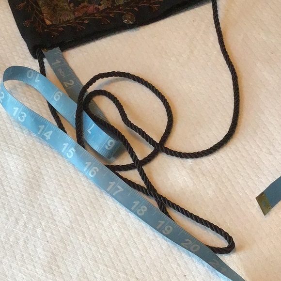 Handmade,Quilt squares and Embroidered,Beaded Crossbody Bag. Boho,Hobo, Quaint - Picture 3 of 7